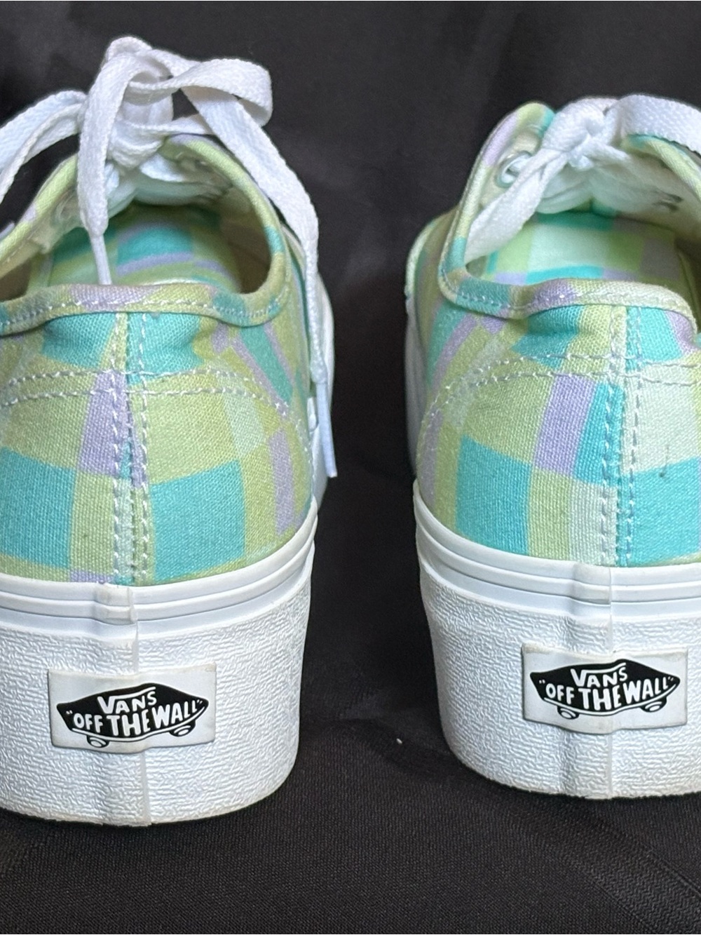 VANS Authentic Platform Shoes Pastel Picnic Multi Canvas Women’s Size 8.5 - Picture 6 of 9